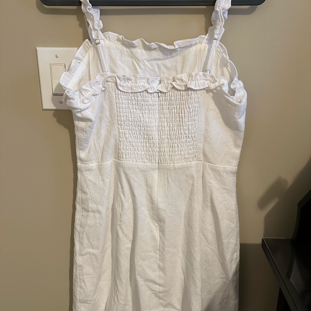 White Ruffled Strap Dress - Picture 3 of 4